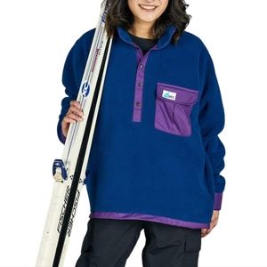 MEC 50th Anniversary Navy & Purple Unisex button up fleece